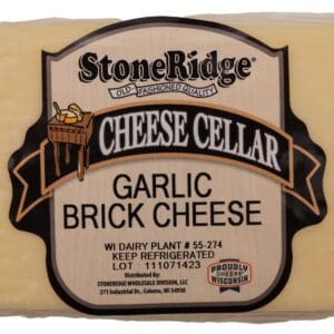 Garlic Brick Cheese 8 oz. Piece
